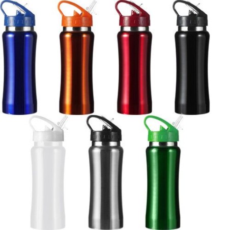 Gourde  en acier inoxydable 600 ml personnalisée - Serena Matières : métal Couleurs : blanc personnalisation rapide en France