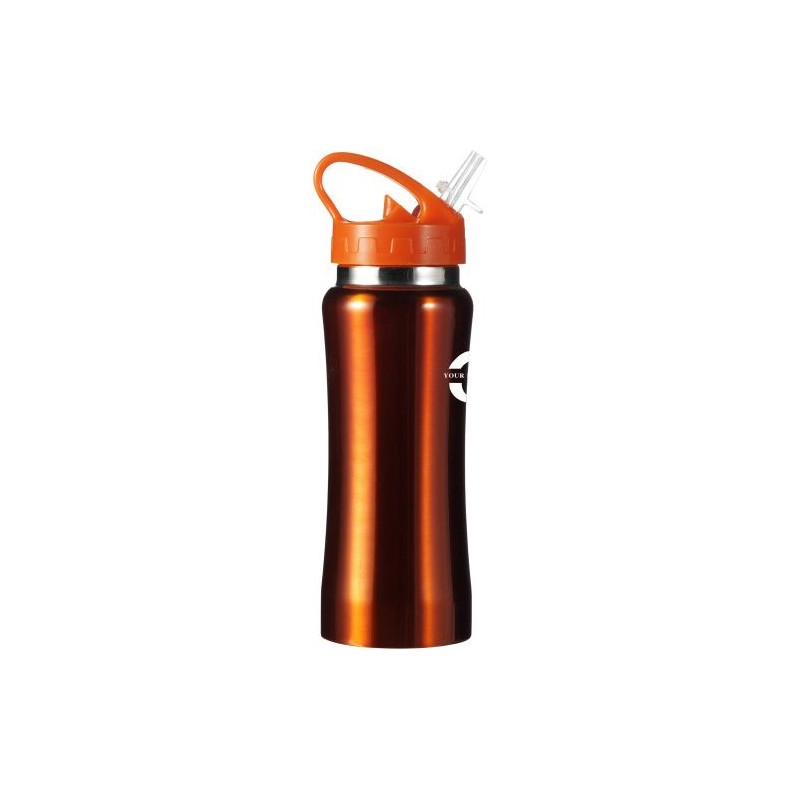 Gourde  en acier inoxydable 600 ml personnalisée - Serena Matières : métal Couleurs : blanc personnalisation rapide en France