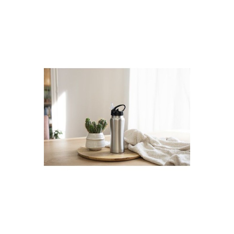 Gourde  en acier inoxydable 600 ml personnalisée - Serena Matières : métal Couleurs : blanc cadeau affaires élégant