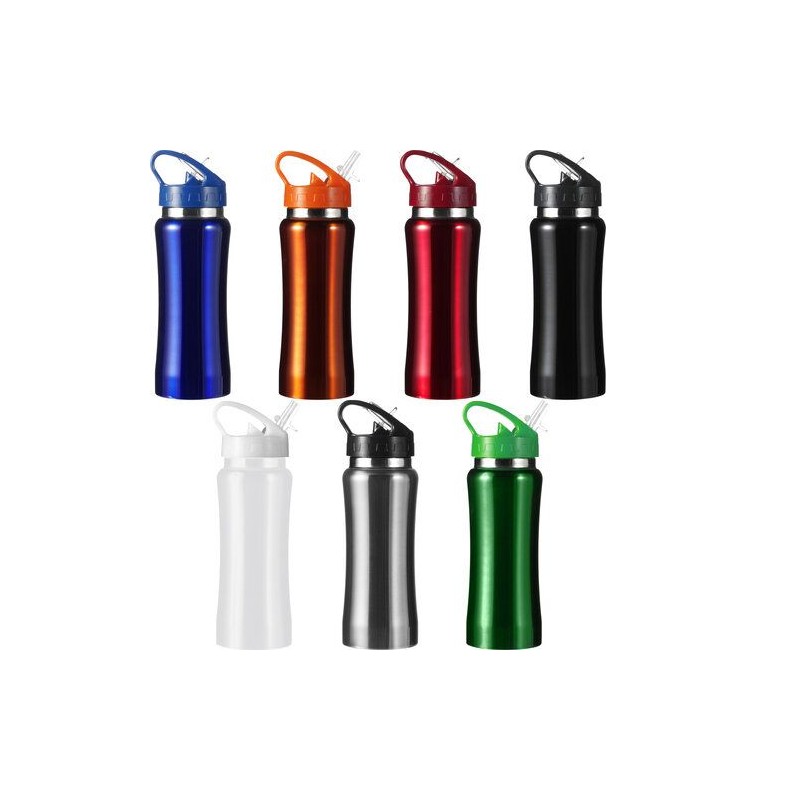 Gourde  en acier inoxydable 600 ml personnalisée - Serena Matières : métal Couleurs : argenté cadeau client original