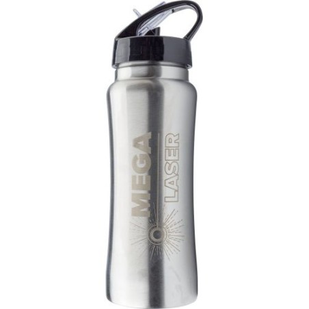 Gourde  en acier inoxydable 600 ml personnalisée - Serena Matières : métal Couleurs : argenté marquage couleur éclatante