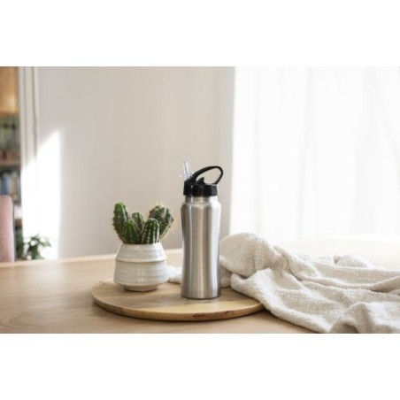 Gourde  en acier inoxydable 600 ml personnalisée - Serena Matières : métal Couleurs : argenté objet promo petit budget