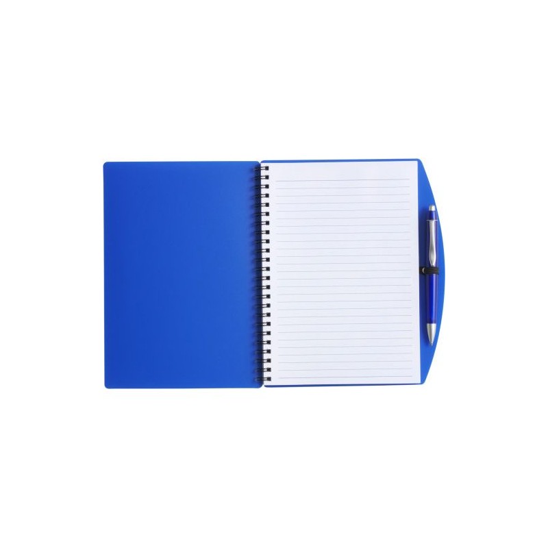 Carnet A5 à spirale personnalisé Solana idéal pour le bureau Matières : métal Couleurs : blanc personnalisation sur mesure