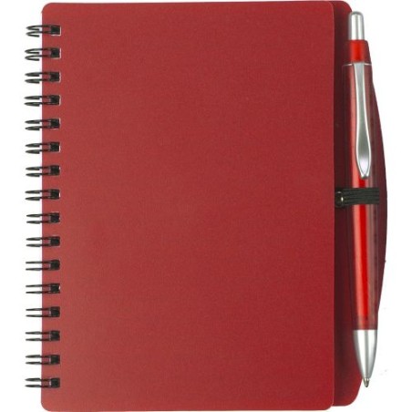 Carnet à spirale A6 personnalisé Kimora Matières : métal Couleurs : blanc objet promotionnel éco-responsable