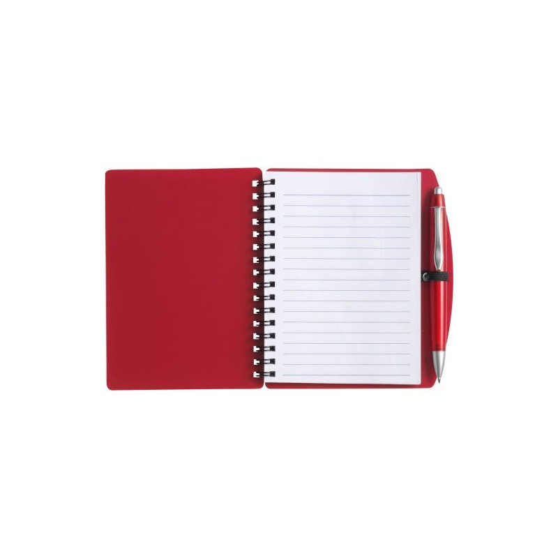 Carnet à spirale A6 personnalisé Kimora Matières : métal Couleurs : blanc impression logo haute qualité