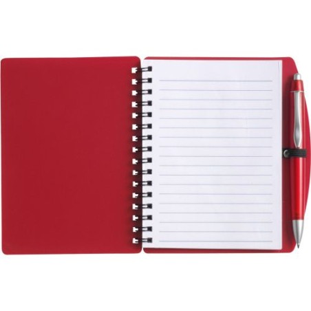 Carnet à spirale A6 personnalisé Kimora Matières : métal Couleurs : blanc impression logo haute qualité