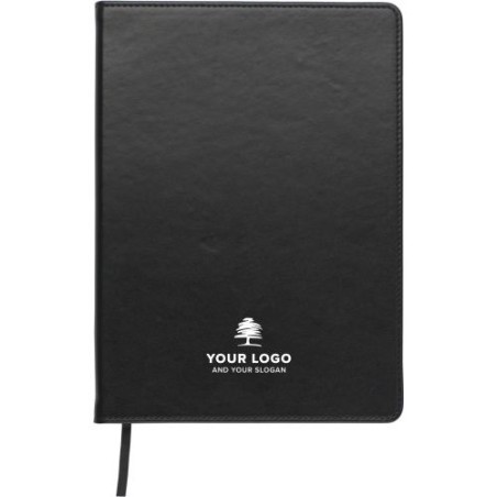 Carnet personnalisé en PVC A5 pour entreprise - Ellis Matières : papier Couleurs : noir cadeau entreprise pas cher