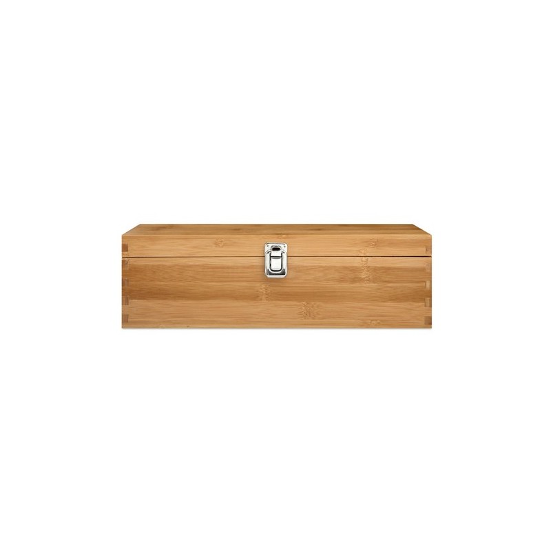 Set à vin personnalisé en bambou TARDOR - Accessoires offerts pas chers Matières : bambou Couleurs : bois personnalisable avec v