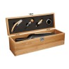 Set à vin personnalisé en bambou TARDOR - Accessoires offerts pas chers Matières : bambou Couleurs : bois cadeau entreprise pas 