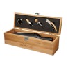 Set à vin personnalisé en bambou TARDOR - Accessoires offerts pas chers Matières : bambou Couleurs : bois goodies publicitaire é