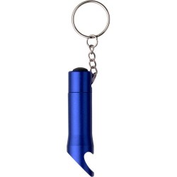 Porte-clés  avec torche et décapsuleur Carla Matières : métal Couleurs : rouge impression logo haute qualité