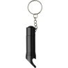 Porte-clés  avec torche et décapsuleur Carla Matières : métal Couleurs : noir cadeau entreprise pas cher