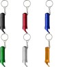 Porte-clés  avec torche et décapsuleur Carla Matières : métal Couleurs : bleu cobalt personnalisation rapide en France