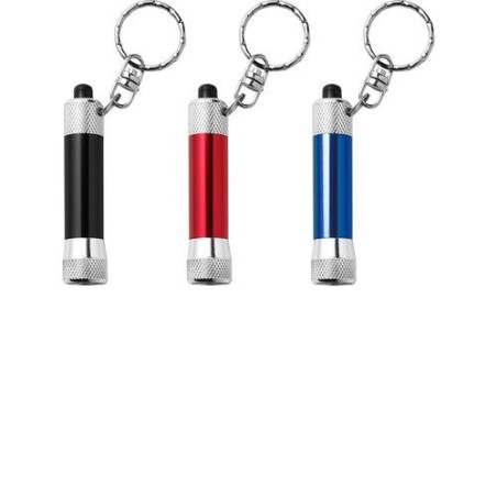 Porte-clés en métal pratique avec torche Audrey Matières : métal Couleurs : bleu cobalt goodies publicitaire événementiel