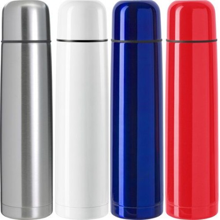 Bouteille isotherme personnalisée en acier inoxydable de 1 000 ml - Quentin Matières : acier inoxydable Couleurs : argenté objet