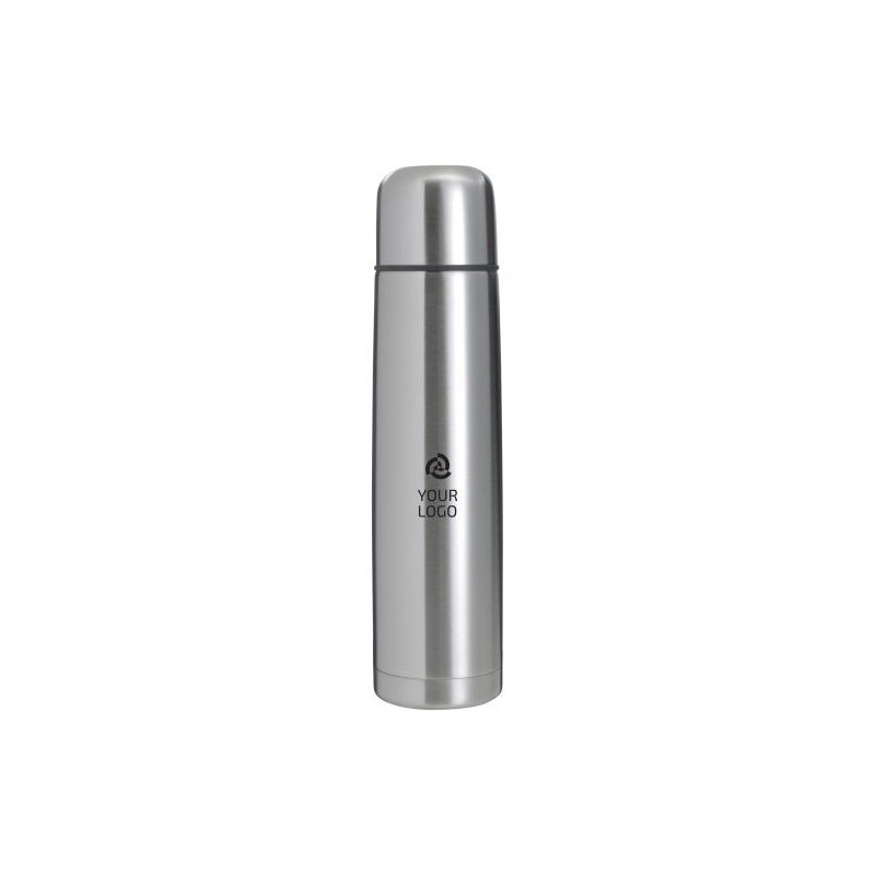 Bouteille isotherme personnalisée en acier inoxydable de 1 000 ml - Quentin Matières : acier inoxydable Couleurs : argenté cadea