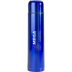 Bouteille isotherme personnalisée en acier inoxydable de 1 000 ml - Quentin Matières : acier inoxydable Couleurs : bleu cobalt c