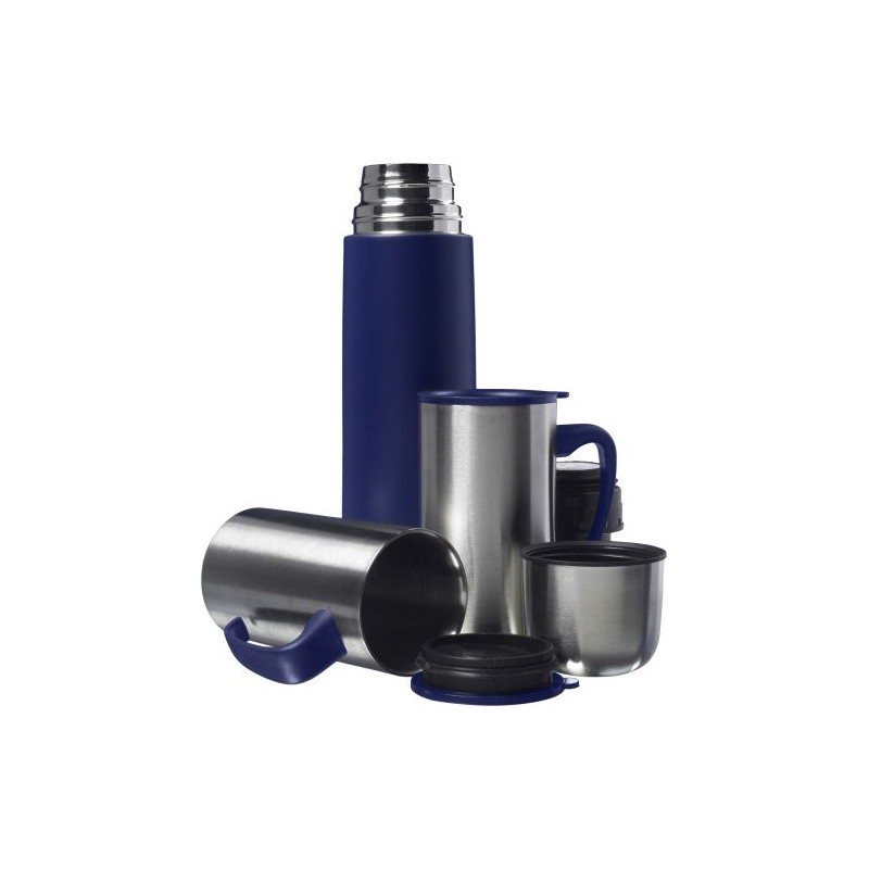 Set Isotherme Luca : Bouteille et Mugs en Acier