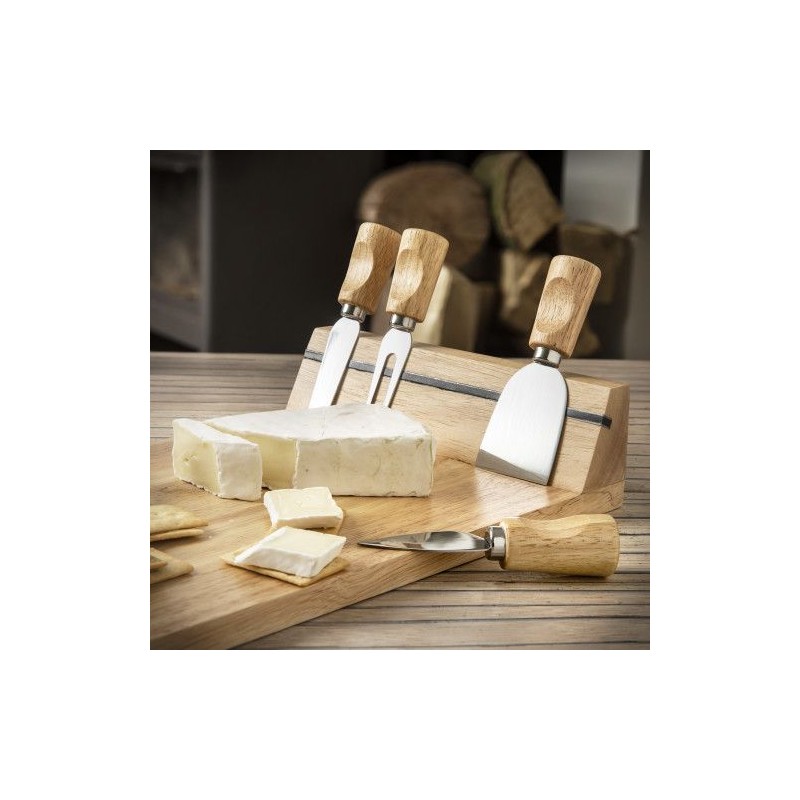 Plateau en bois  à fromage - Cadeau d'entreprise Arlo Matières : bois Couleurs : brun impression haute définition