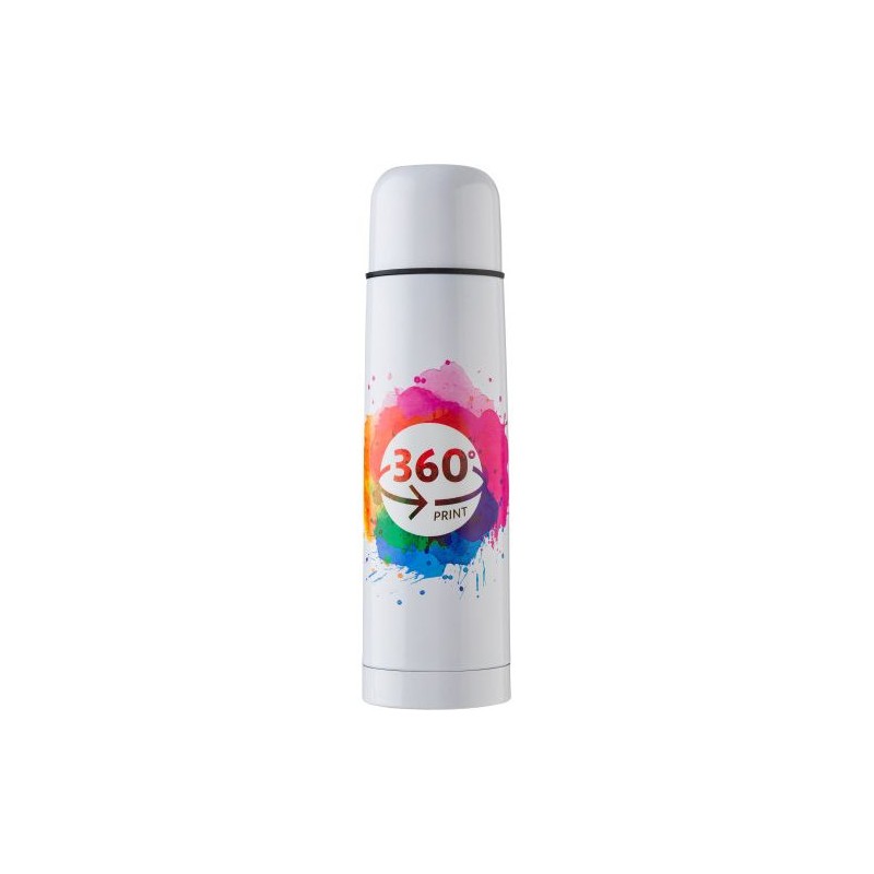 Bouteille isotherme personnalisée en acier inoxydable de 500 ml Mona Matières : acier inoxydable Couleurs : noir goodies publici
