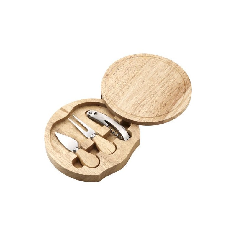 Set à fromage personnalisé  Bellamy Matières : bois Couleurs : brun goodies publicitaire événementiel
