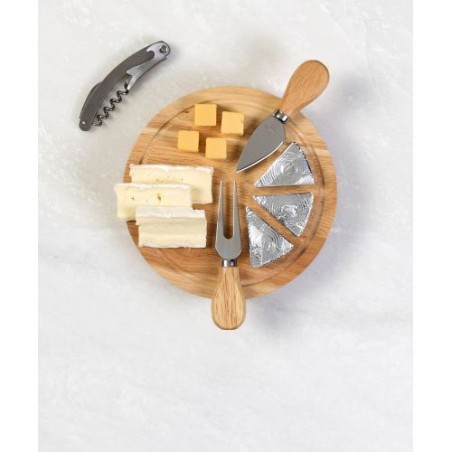 Set à fromage personnalisé  Bellamy Matières : bois Couleurs : brun impression haute définition