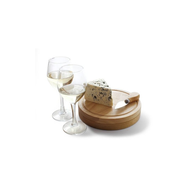 Set à fromage personnalisé  Bellamy Matières : bois Couleurs : brun marquage laser ultra précis