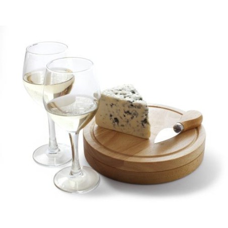 Set à fromage personnalisé  Bellamy Matières : bois Couleurs : brun marquage laser ultra précis