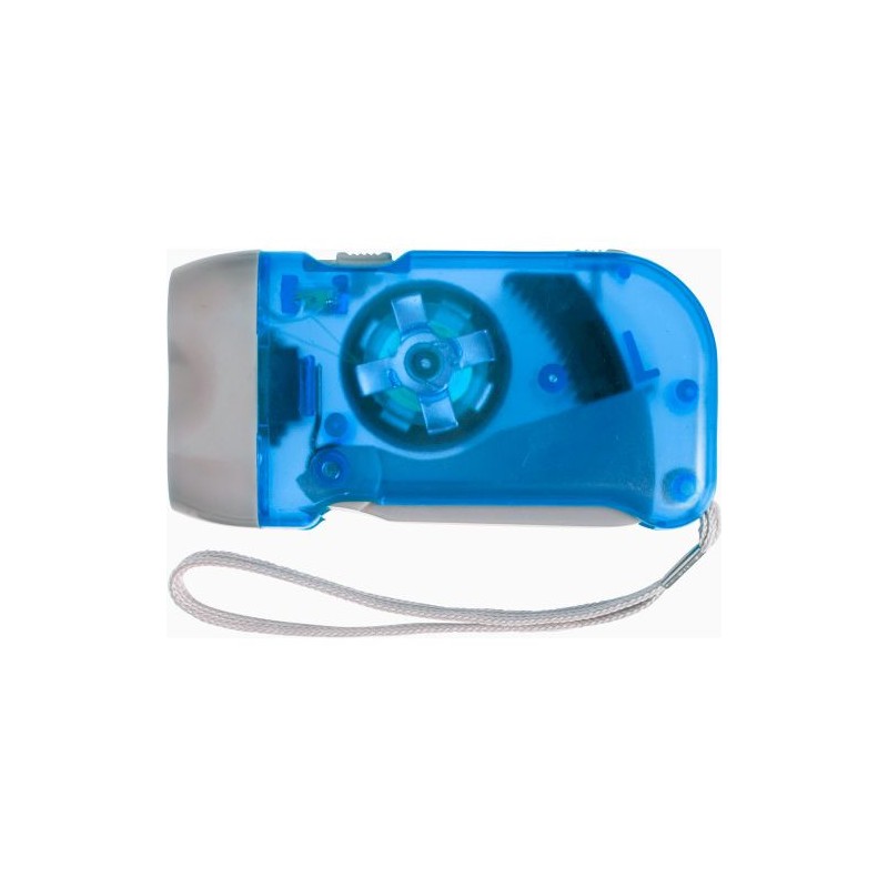 Lampe de poche dynamo publicitaire  Tristan Matières : nylon Couleurs : bleu cobalt