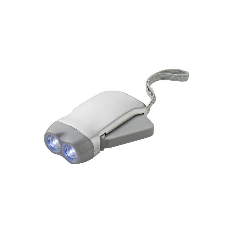 Lampe de poche dynamo publicitaire  Tristan Matières : nylon Couleurs : bleu cobalt goodies publicitaire durable