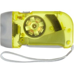 Lampe de poche dynamo publicitaire  Tristan Matières : nylon Couleurs : jaune personnalisable avec votre logo