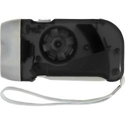 Lampe de poche dynamo publicitaire  Tristan Matières : nylon Couleurs : noir cadeau entreprise pas cher