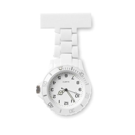 Montre analogique infirmière personnalisée - NURWATCH Matières : PET Couleurs : blanc