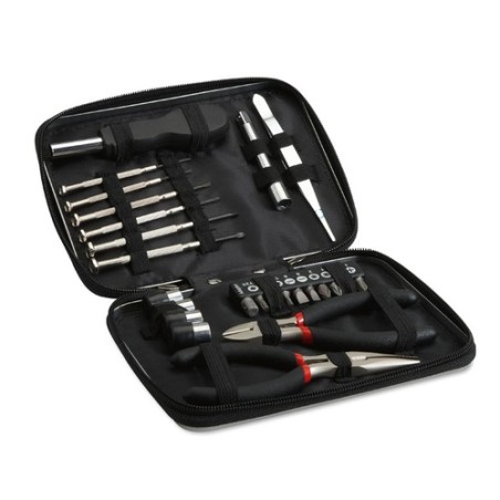Jeu d'outils Pratique Personnalisé dans une Boîte - PAUL Matières : métal Couleurs : noir