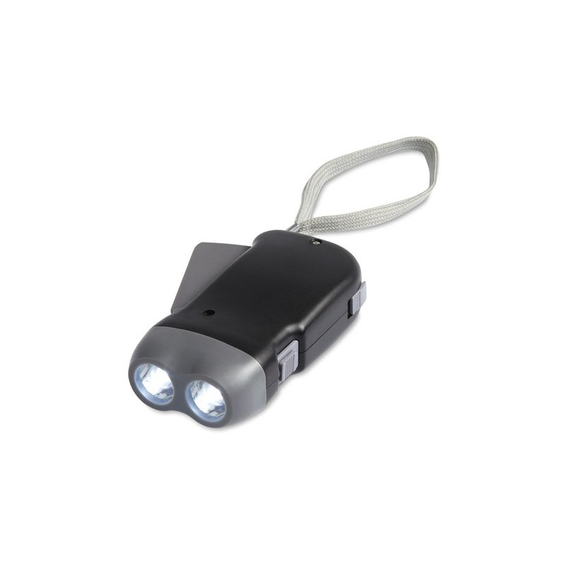 Lampe à LED Personnalisée Éco-responsable - ROBIN Matières : ABS Couleurs : noir