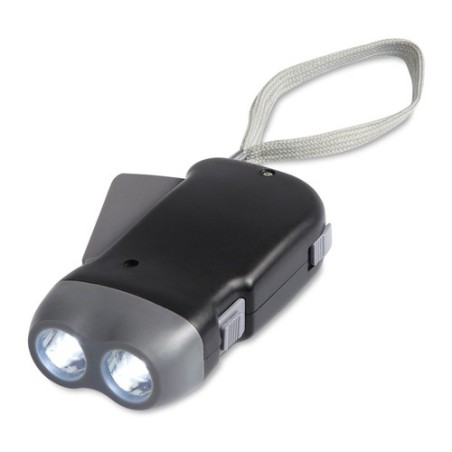 Lampe à LED Personnalisée Éco-responsable - ROBIN Matières : ABS Couleurs : noir