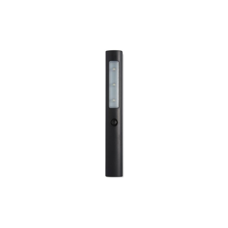 Lampe torche 3 LED personnalisée ANDRE - Objet publicitaire  Matières : polystyrène (PS) Couleurs : noir personnalisable avec vo