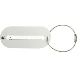 Étiquette de valise personnalisable en aluminium - Isa, accessoire publicitaire