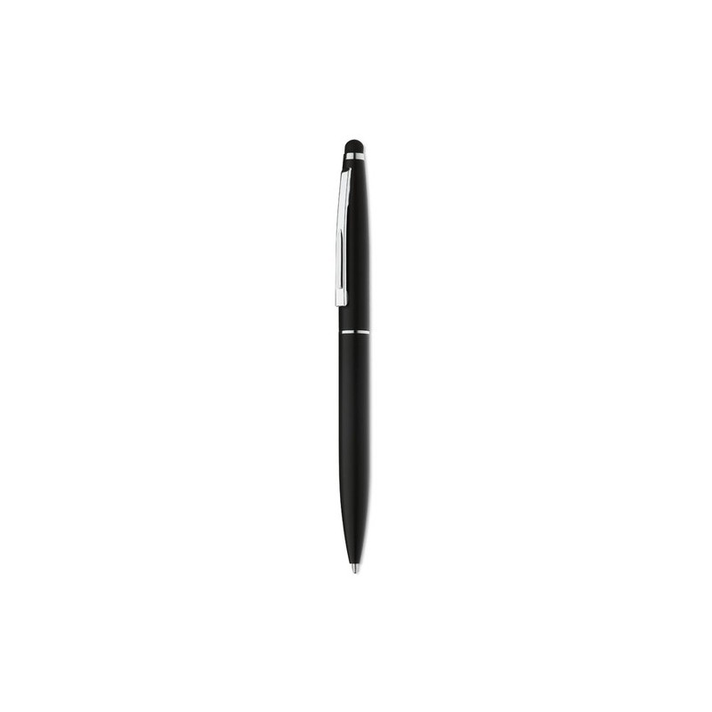Stylo-stylet publicitaire unique QUIM Matières : aluminium Couleurs : noir cadeau entreprise pas cher