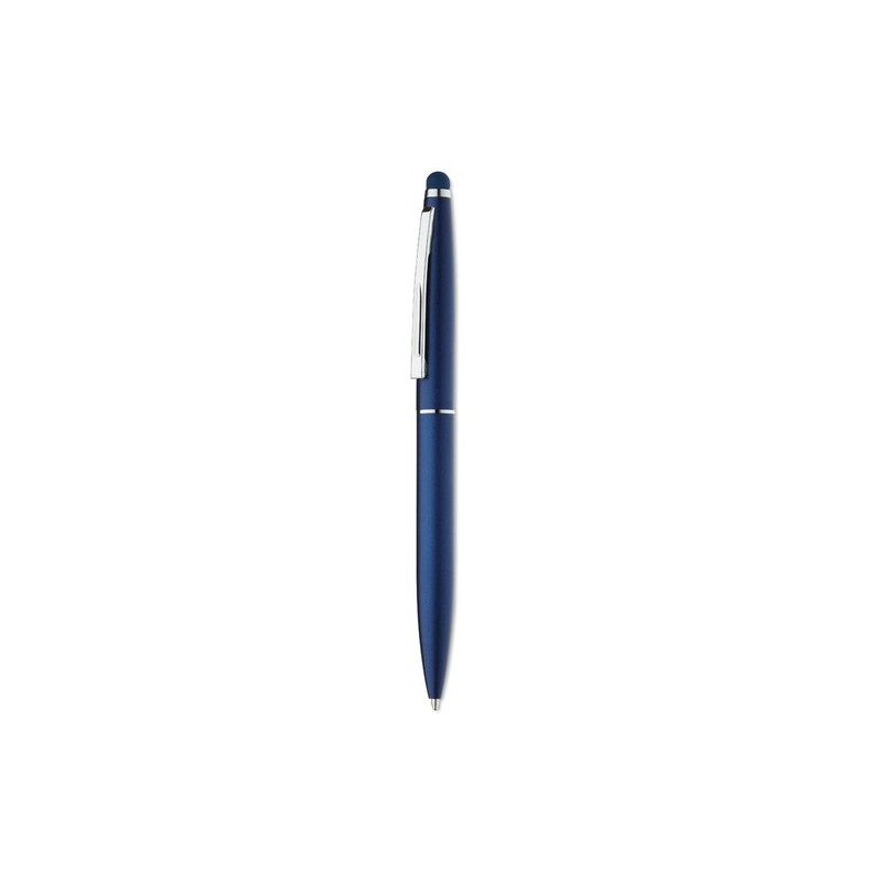 Stylo-stylet publicitaire unique QUIM Matières : aluminium Couleurs : bleu goodies publicitaire événementiel