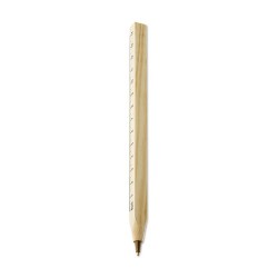 Stylo Bille et Règle en Bois WOODAVE - Pratique et Élégant 2