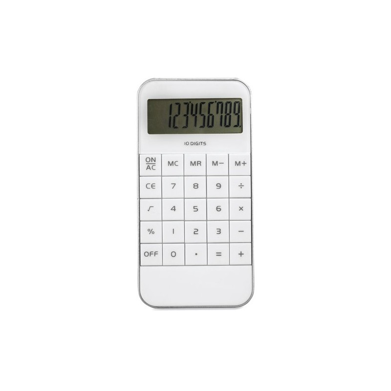 Calculatrice Personnalisée pour Bureau - ZACK Matières : ABS Couleurs : blanc personnalisable avec votre logo