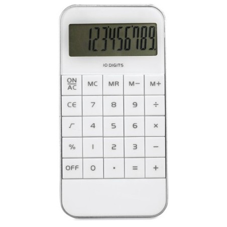 Calculatrice Personnalisée pour Bureau - ZACK Matières : ABS Couleurs : blanc personnalisable avec votre logo