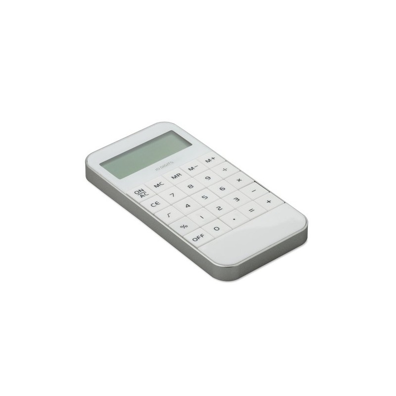 Calculatrice Personnalisée pour Bureau - ZACK Matières : ABS Couleurs : blanc cadeau entreprise pas cher