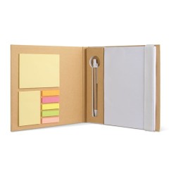 Set de Papeterie Personnalisé - QUINCY Accessoires de Bureau Matières : papier Couleurs : blanc personnalisable avec votre logo