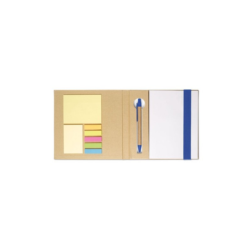 Set de Papeterie Personnalisé - QUINCY Accessoires de Bureau Matières : papier Couleurs : bleu royal cadeau entreprise pas cher