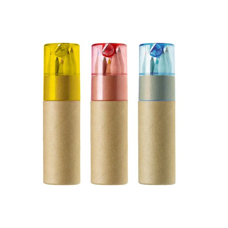 Tube de 6 Crayons Libbie avec Taille-Crayon