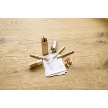 Tube de 6 Crayons Libbie avec Taille-Crayon