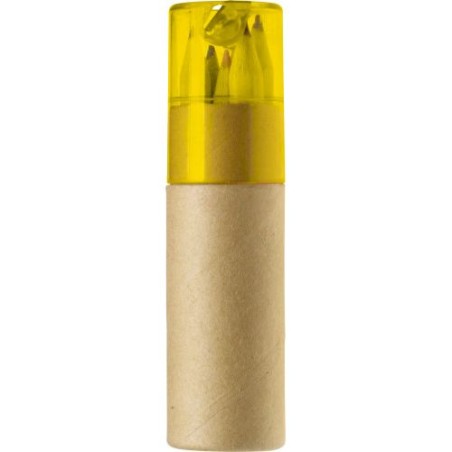 Tube de 6 Crayons Libbie avec Taille-Crayon