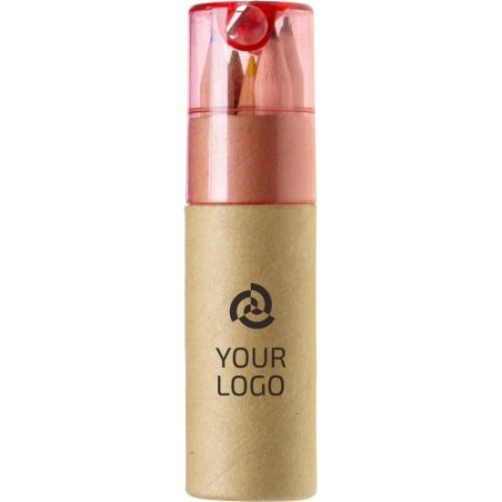 Tube de 6 Crayons Libbie avec Taille-Crayon